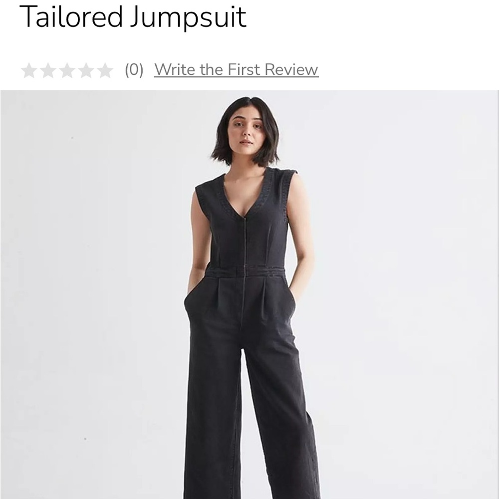 Du/er black tailored jumpsuit XL